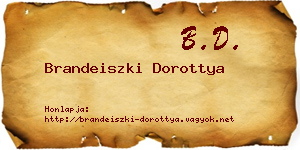 Brandeiszki Dorottya névjegykártya